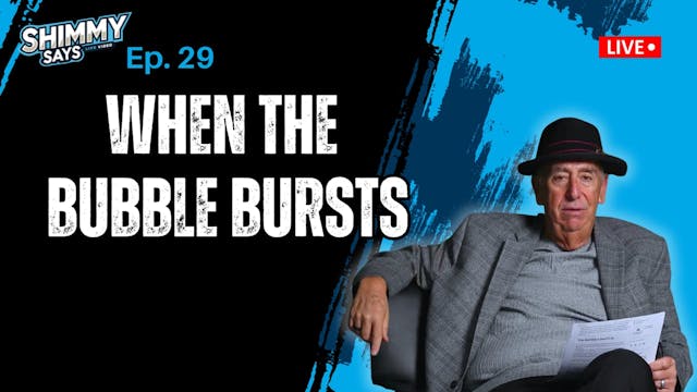 When the Bubble Bursts | Shimmy Says ...