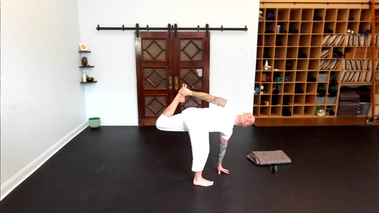 Vigorous with James: Arm Balance, Deep Backbends, Maha Mudra 75-minute 