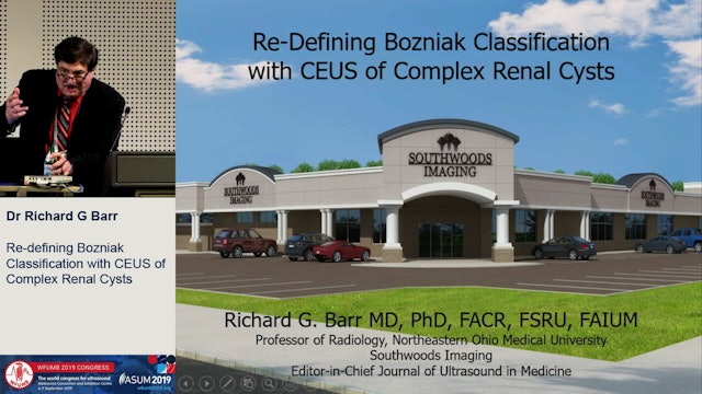 Re-defining Bozniak with CEUS of complex renal cysts