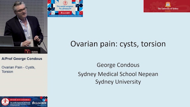 Ovarian pain - cysts, torsion