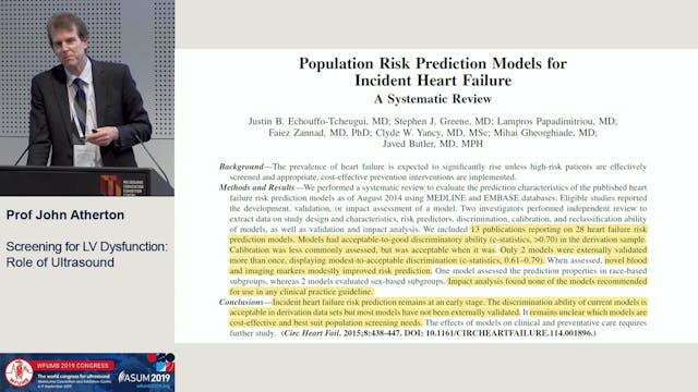 Screening for left ventricular dysfun...