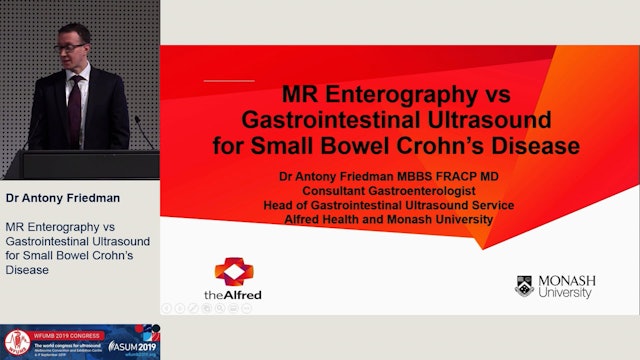 MR Enterography vs small bowel ultrasound for Crohnís/inflammatory bowel disease.