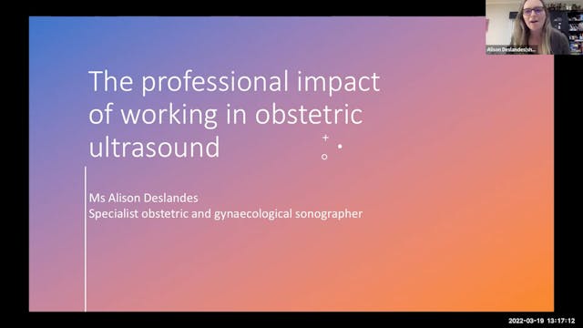 The professional impact of working in obstetric ultrasound