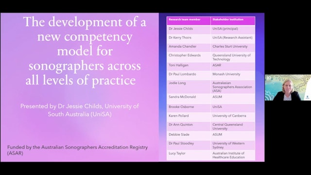 The development of a new competency model for sonographers