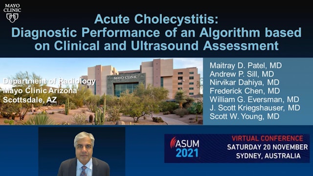 Acute Cholecystitis: Diagnostic Performance of an Algorithm