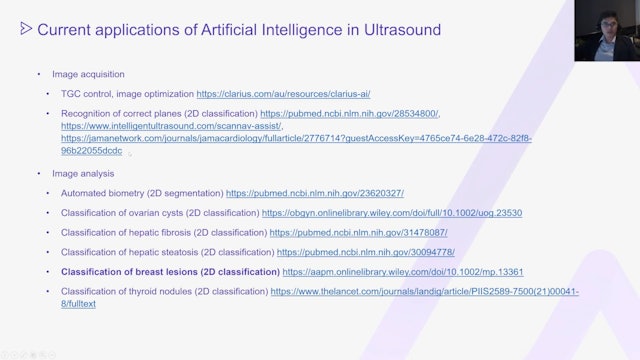 Artificial Intelligence in ultrasound - current & future developments (ASUM2021)
