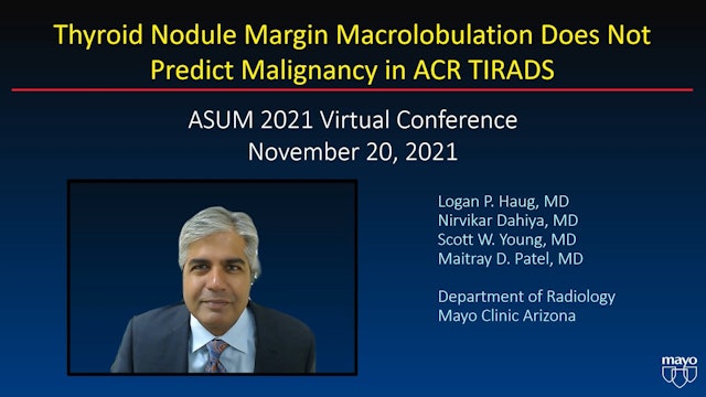 Thyroid Nodule Margin Macrolobulation Does Not Predict Malignancy in ACR TIRADS