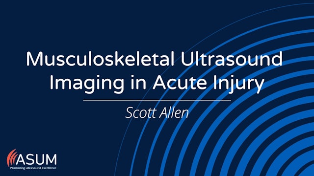 Musculoskeletal Ultrasound Imaging in Acute Injury