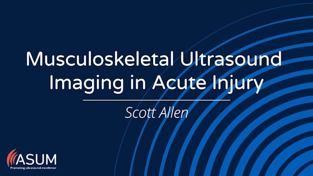 Musculoskeletal Ultrasound Imaging in...