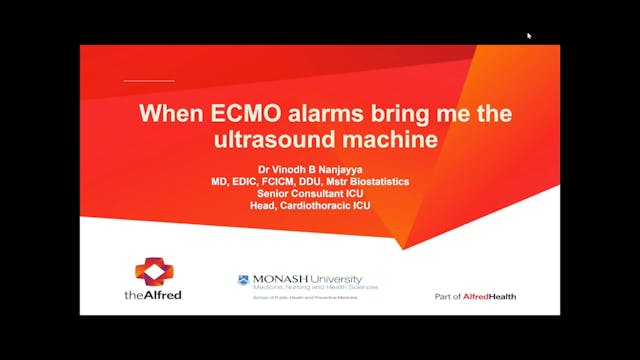 When ECMO alarms, bring me the ultras...