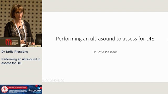 Performing an ultrasound to assess for DIE