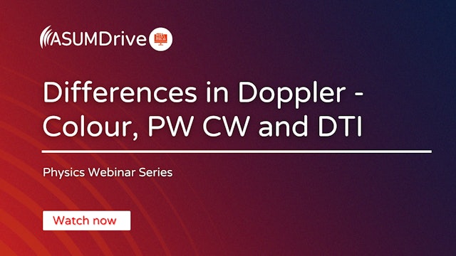 Differences in Doppler - Colour, PW CW and DTI