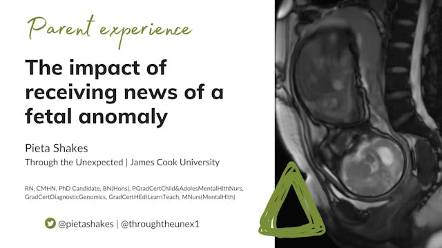 Parent experience - impact of receiving news of a fetal anomaly