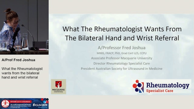 What the Rheumatologist wants from the bilateral hand and wrist referral