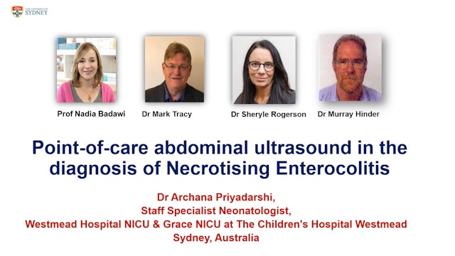 Point of care abdominal ultrasound in the diagnosis of necrotising enterocolitis
