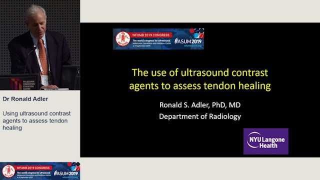Using ultrasound contrast agents to assess tendon healing