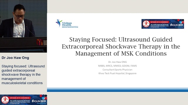 Ultrasound guided extracorporeal shockwave therapy in musculoskeletal conditions