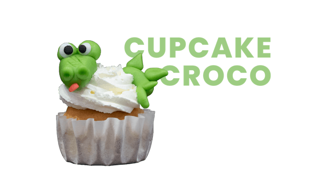 Cupcake crocodile