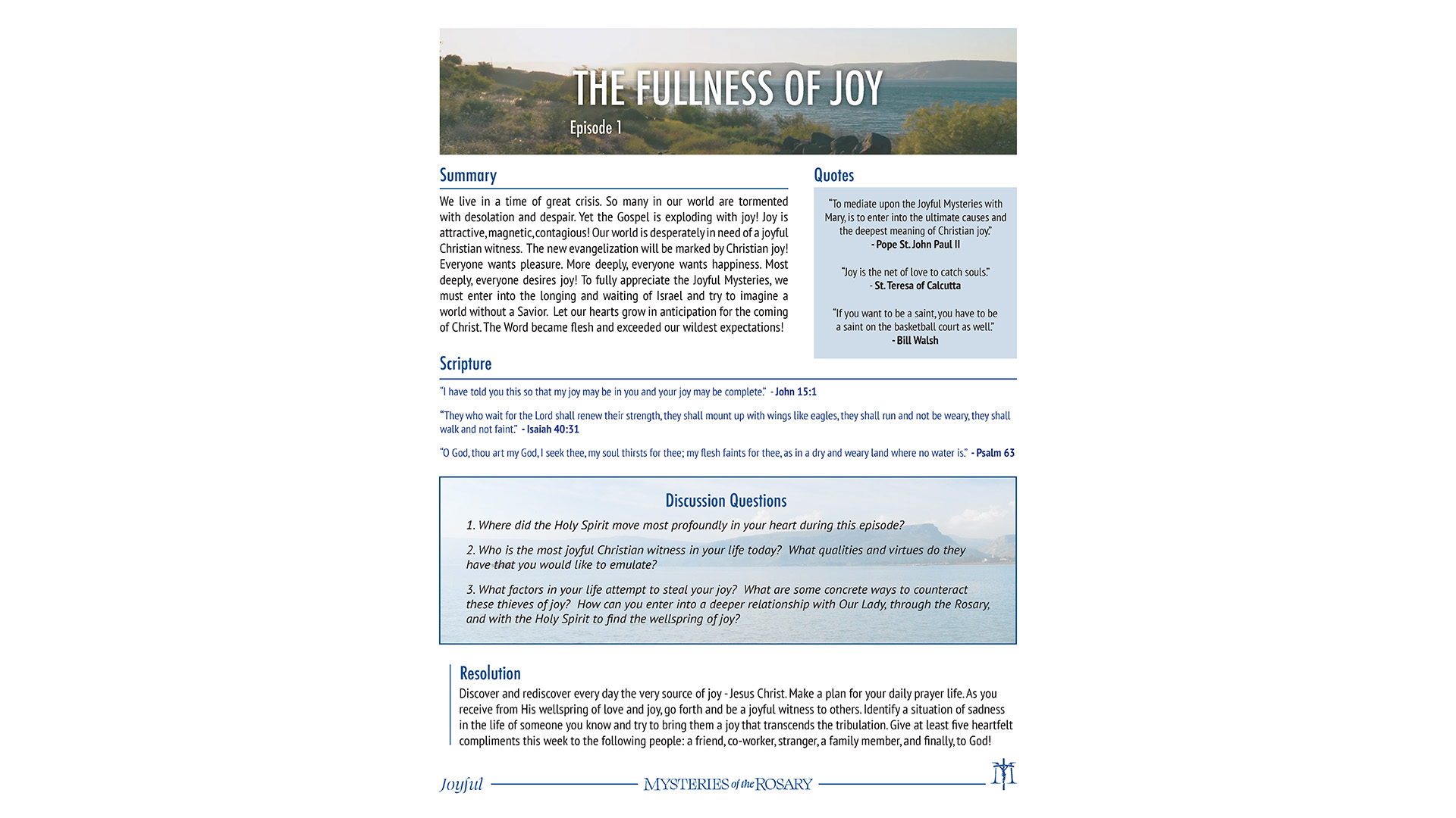 Mysteries of the Rosary | Joyful Mysteries Guide