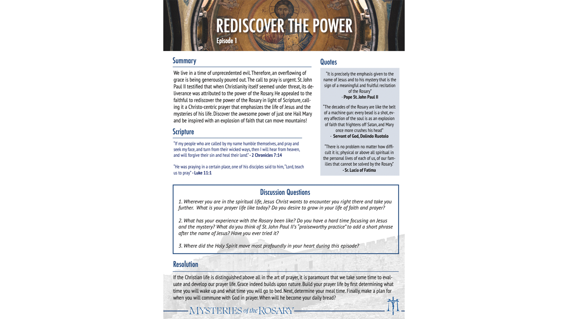 Mysteries of the Rosary | Sorrowful Mysteries Guides