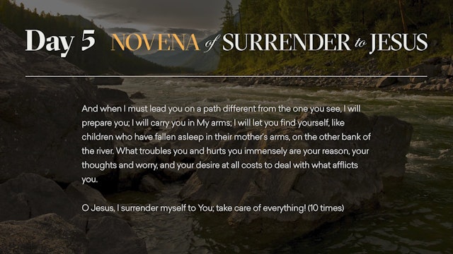 Day 5 - Novena of Surrender to Jesus