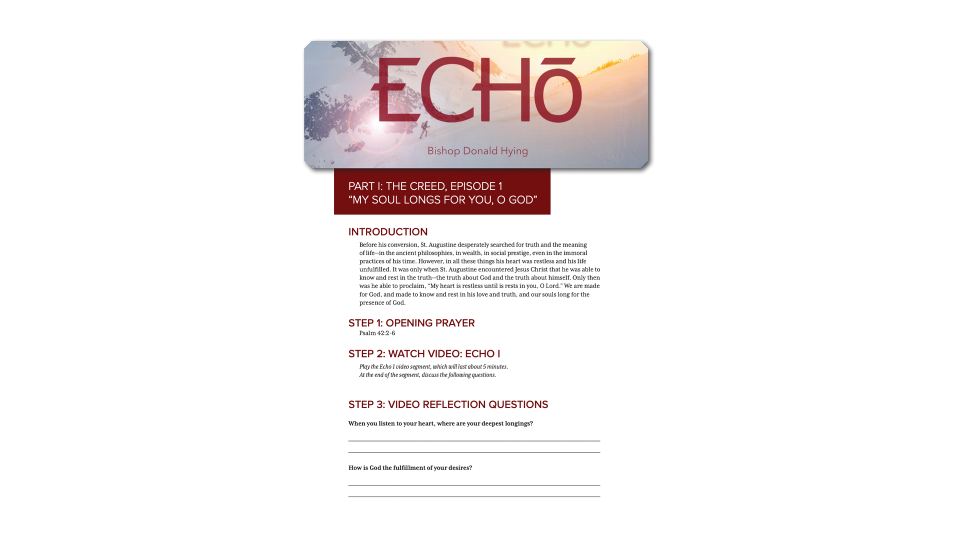 Echo, Creed Study Guide