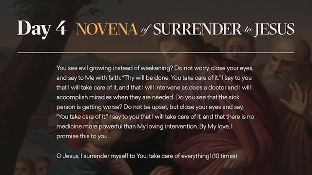 Day 4 - Novena of Surrender to Jesus