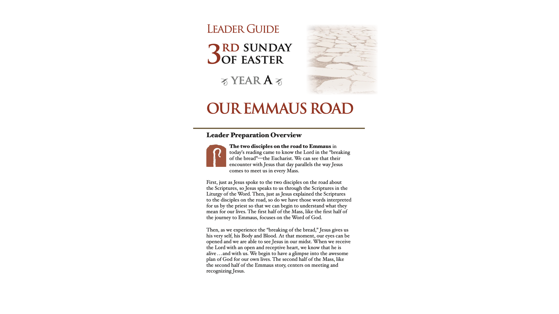 3rd Sunday of Easter Leader Guide (Year A)