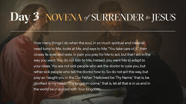 Day 3 - Novena of Surrender to Jesus