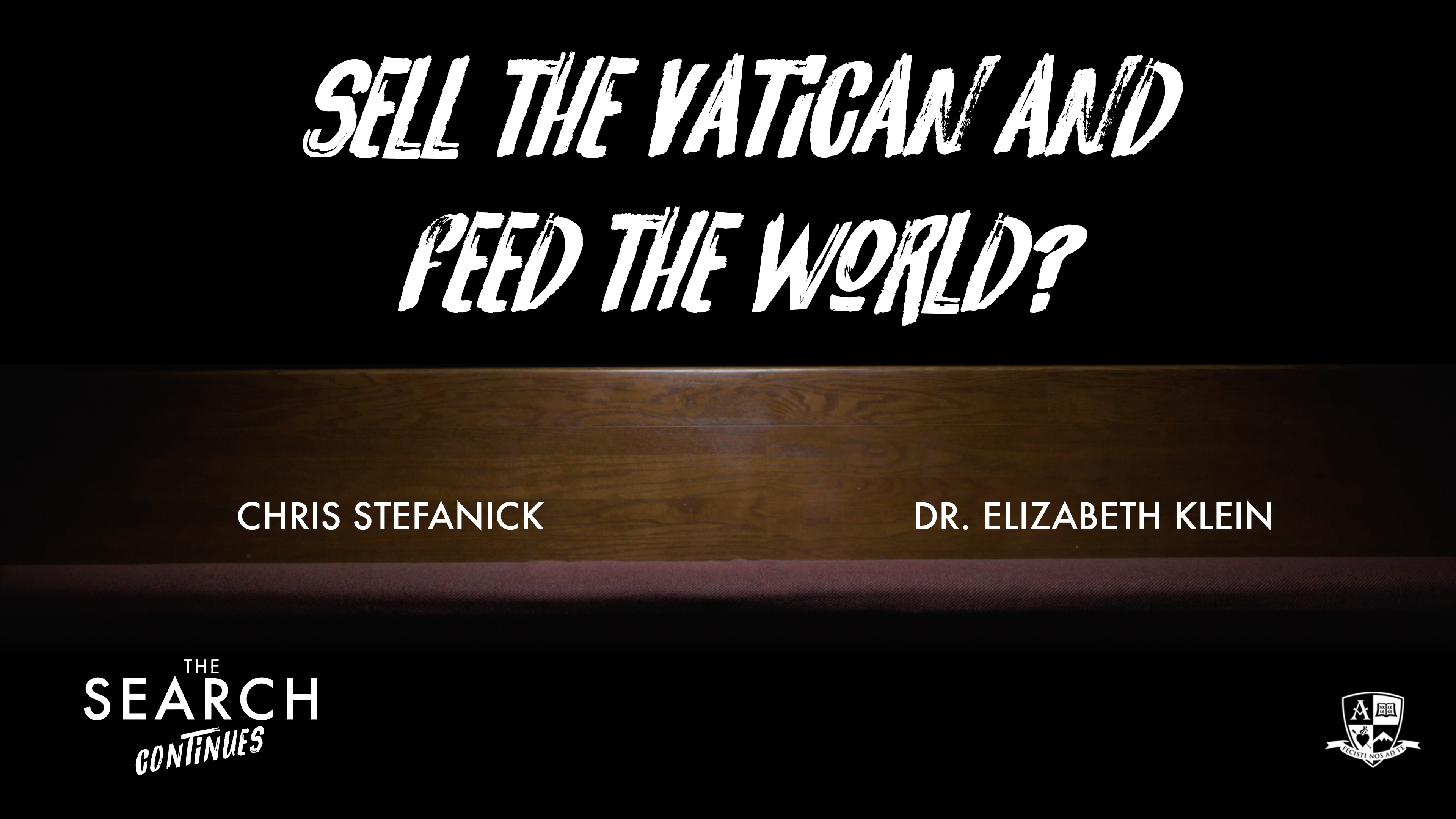 Sell the Vatican and Feed the World?