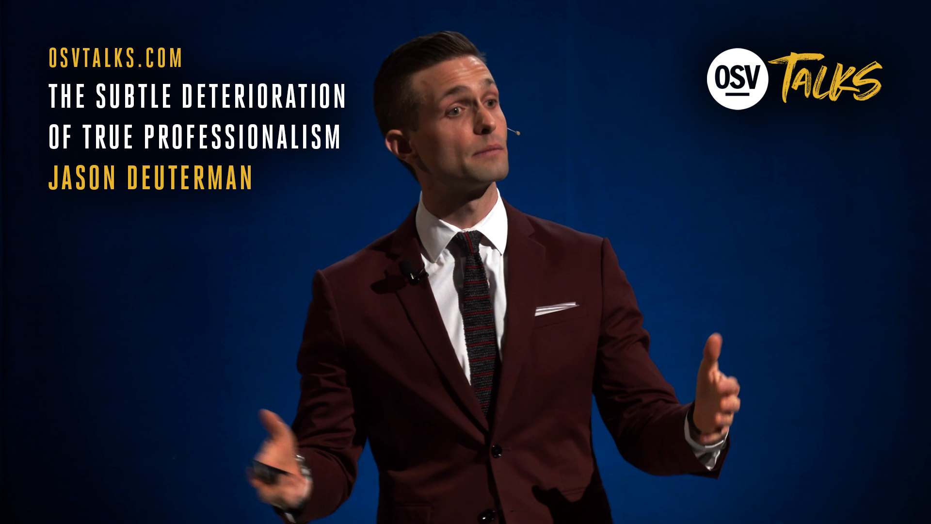 The Subtle Deterioration of True Professionalism with Jason Deuterman