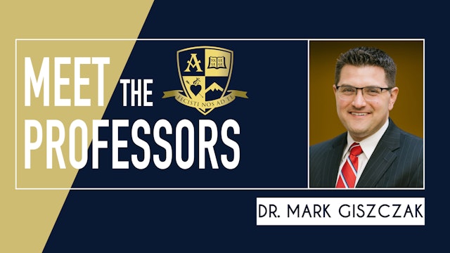 Meet the Professors: Dr. Mark Giszczak