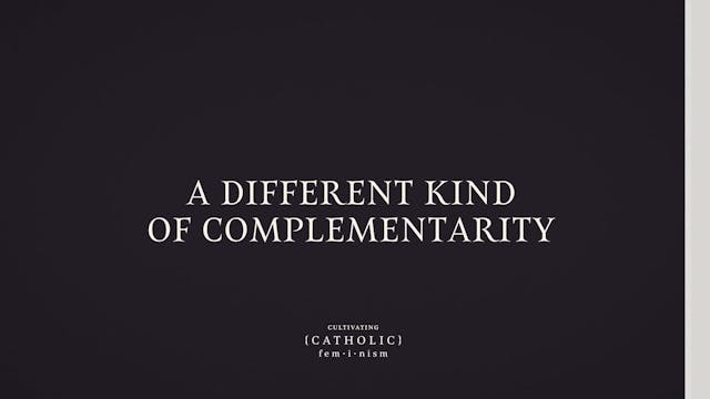 A Different Kind of Complementarity |...