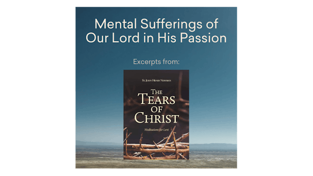 The Mental Sufferings of Our Lord in ...