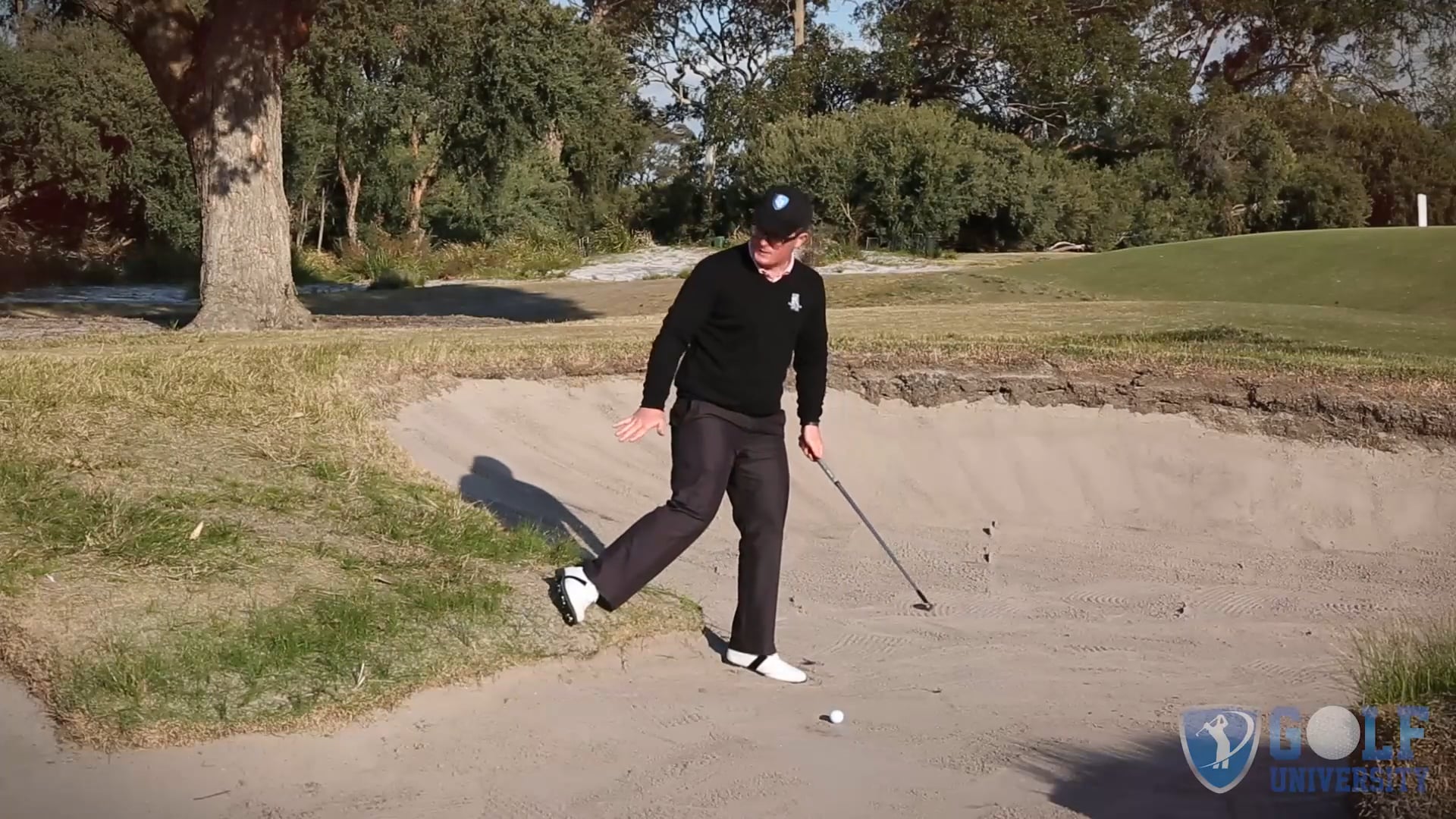 One Foot In One Foot Out Bunker Shot