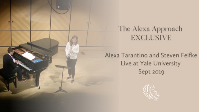 EXCLUSIVE: Alexa Tarantino and Steven Feifke / Live at Yale University Sept 2019