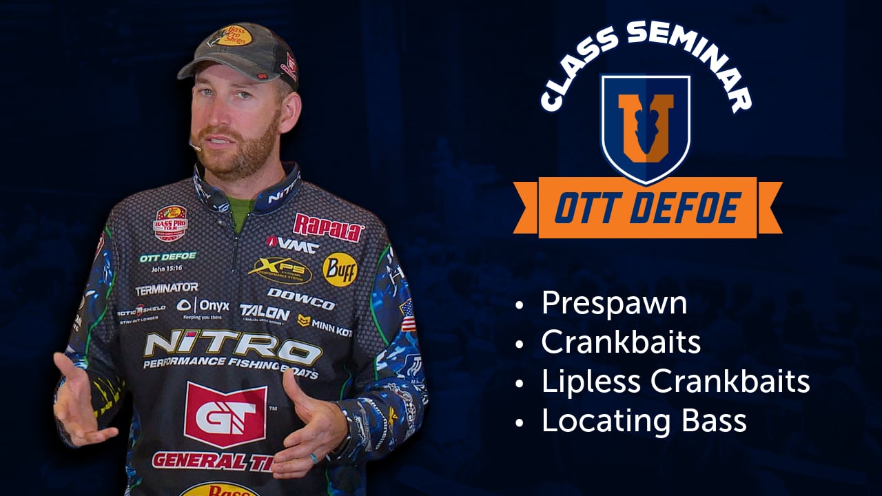Lipless and Lipped Prespawn Cranking - Ott Defoe