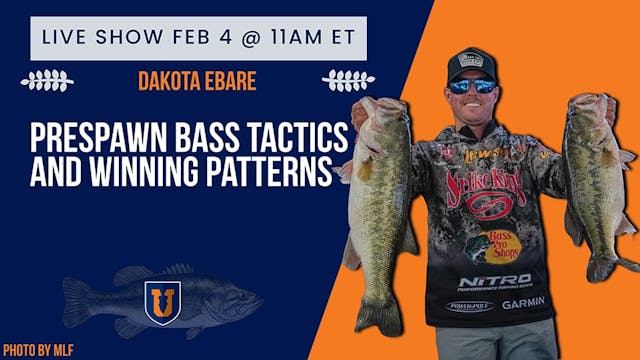 Dakota Ebare On Pre-Spawn Bass & Tour...