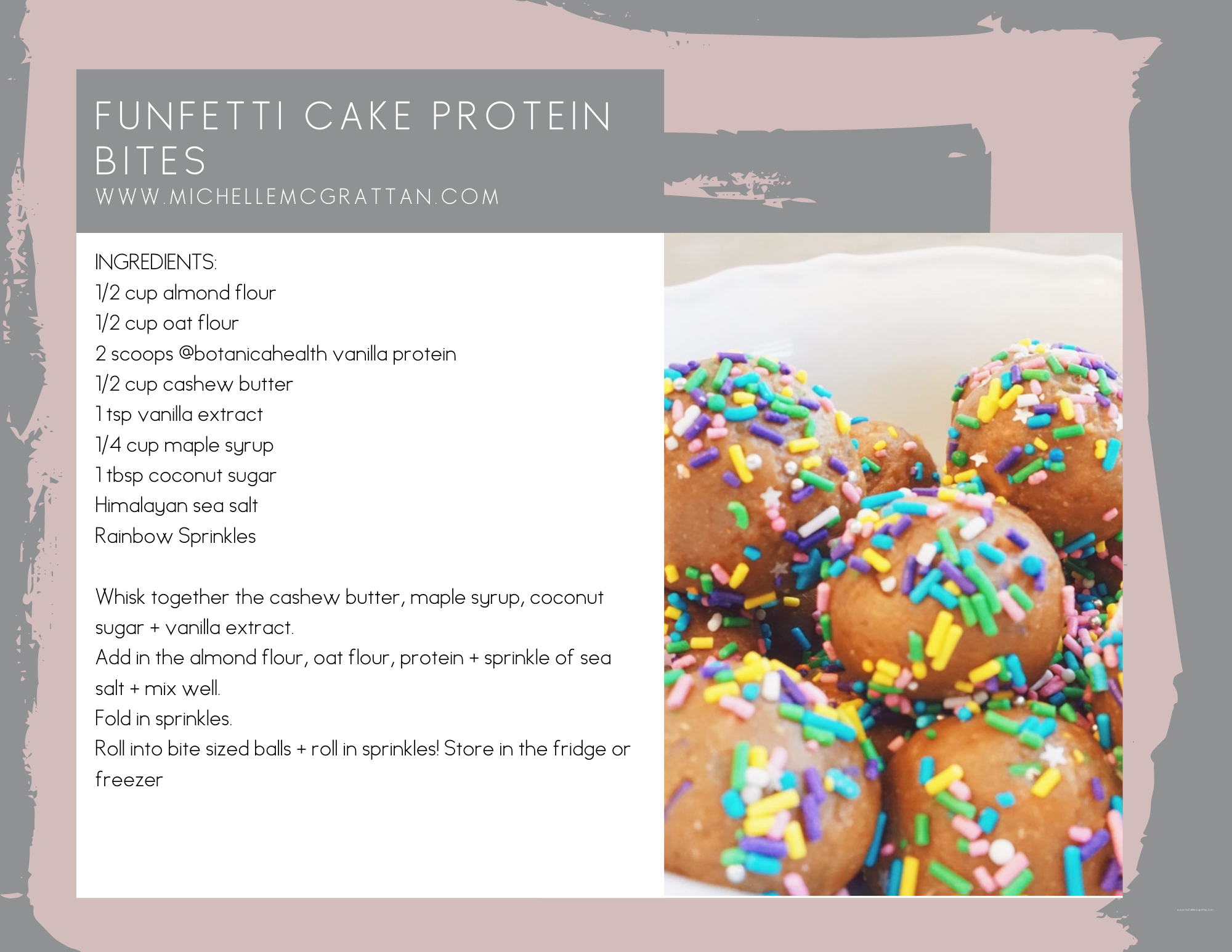 Funfetti Cake Protein Bites