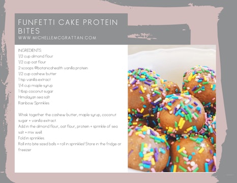 Funfetti Cake Protein Bites