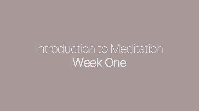 Intro to Meditation | Danielle