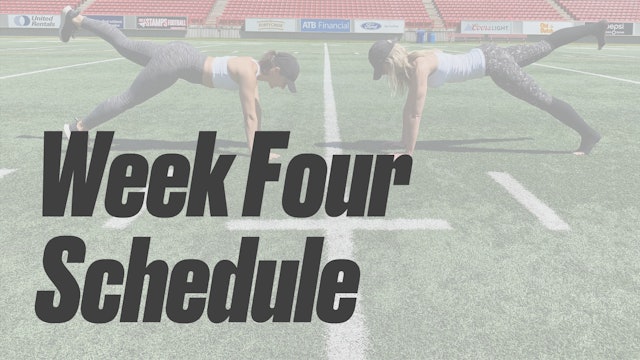 Week Four Schedule 