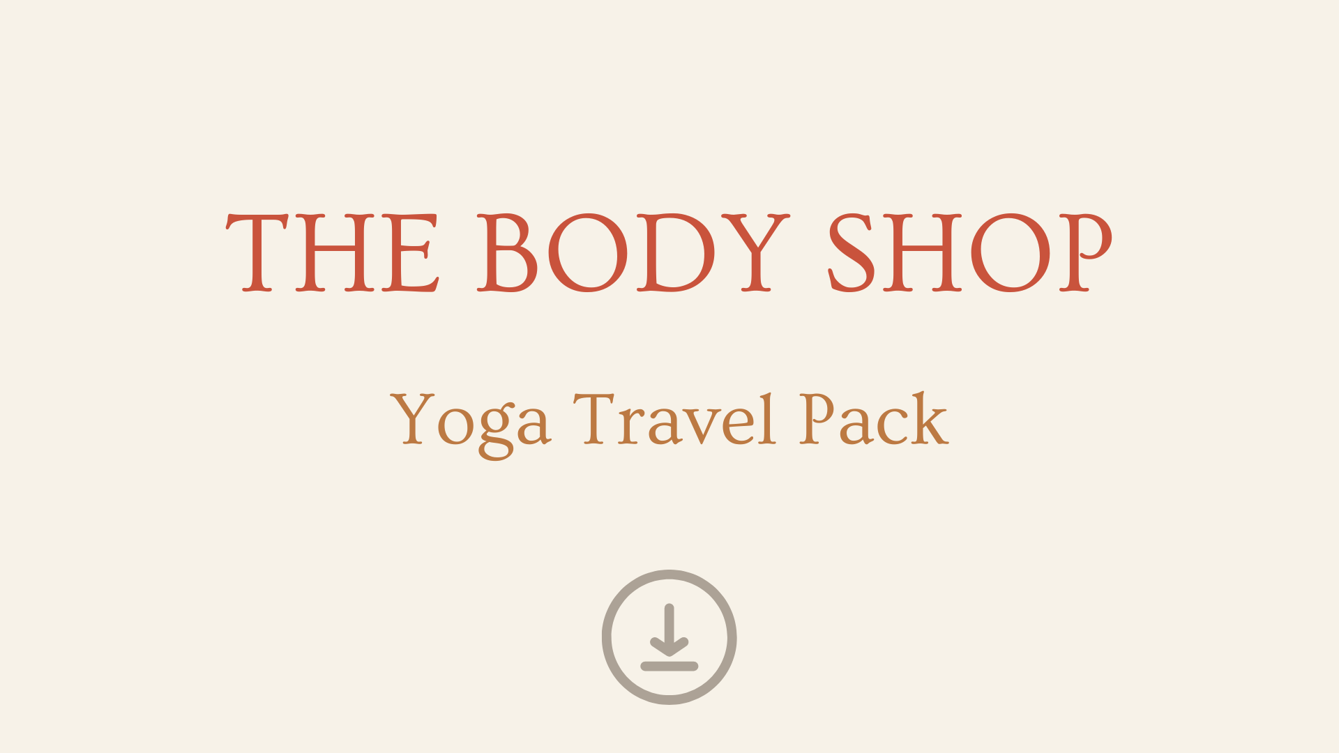The Body Shop Yoga Travel Pack