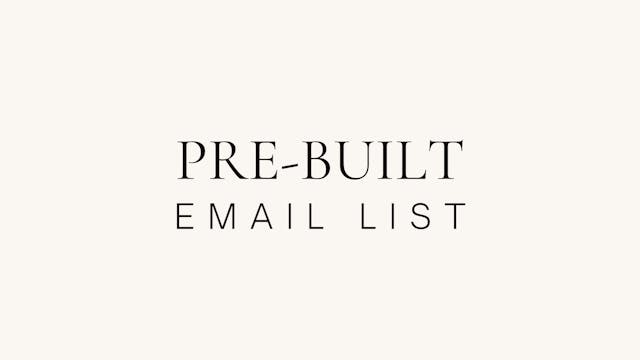 Pre-Built Email List - 35,000 Customers