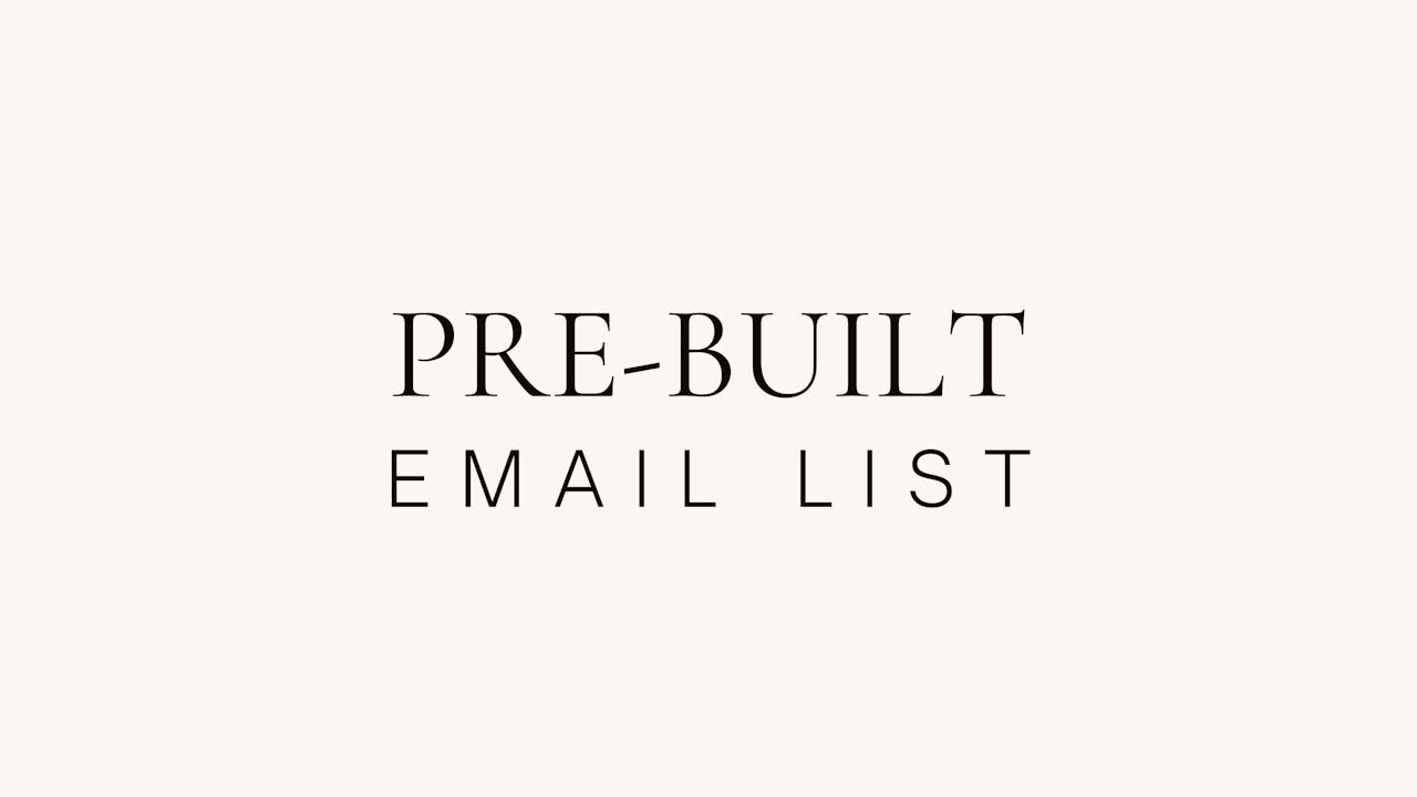Pre-Built Email List - 35,000 Customers