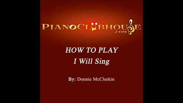 I Will Sing (Donnie McClurkin)