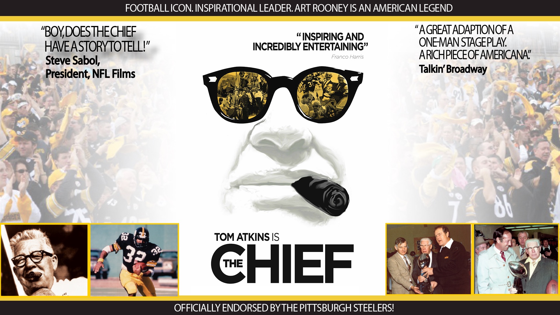 New RARE DVD The Chief Art Rooney Pittsburgh store Steelers Tom Atkins Autograph