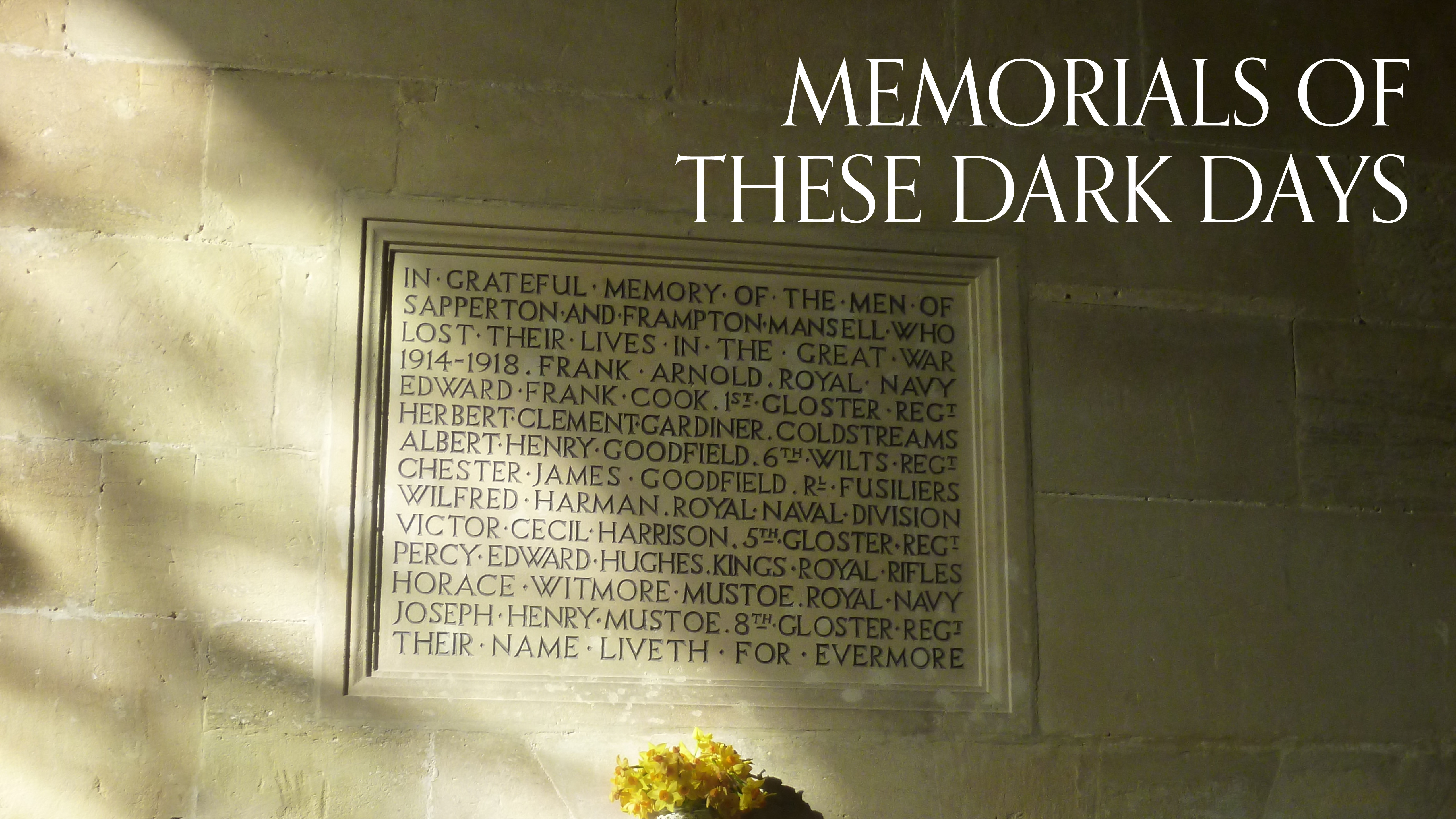 Memorials of The Darks Days: Arts and Crafts First World War Memorials