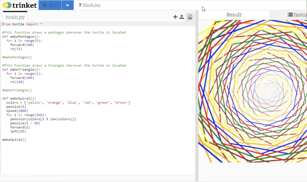 Ep 1: Mutli-Color Spiral in Python - theCoderSchool AppStream