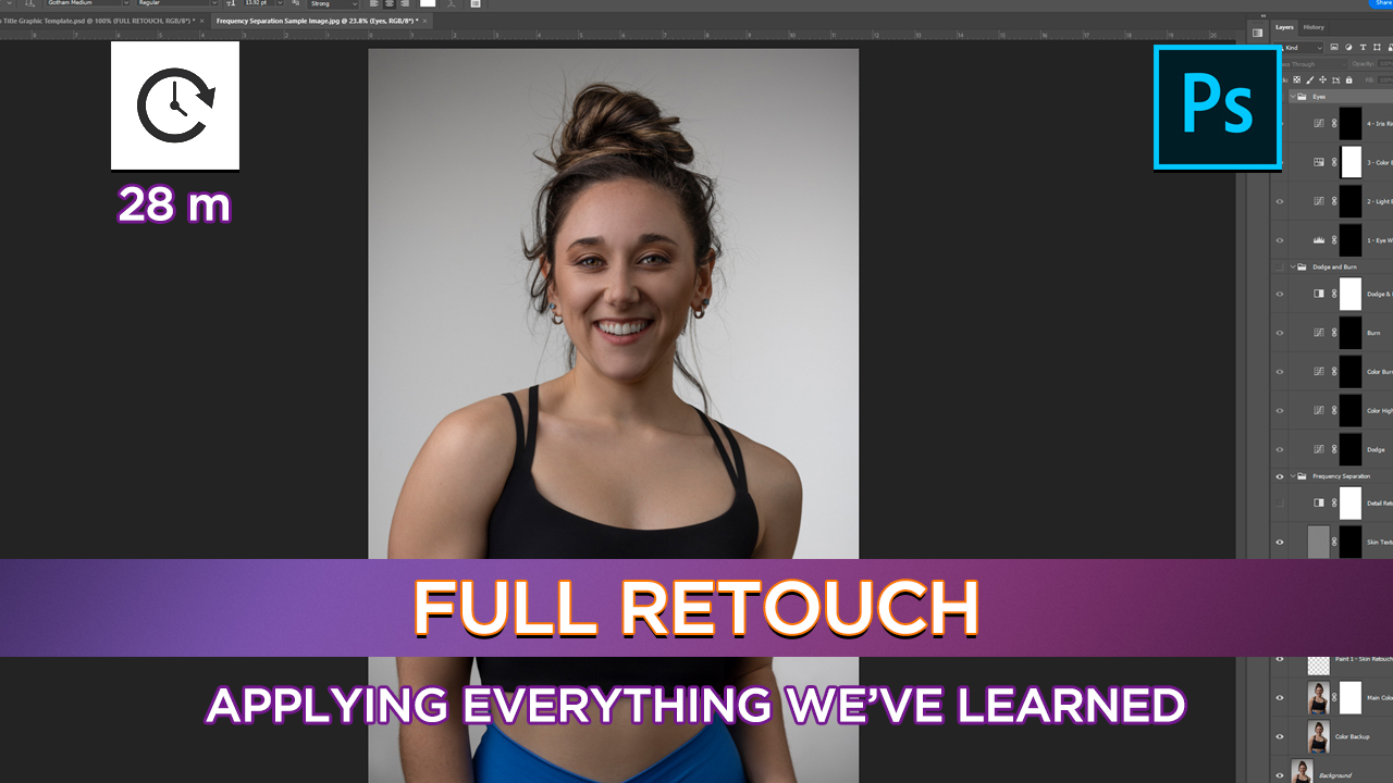 Photoshop Retouching Series Tutorial 6 - Full Retouch